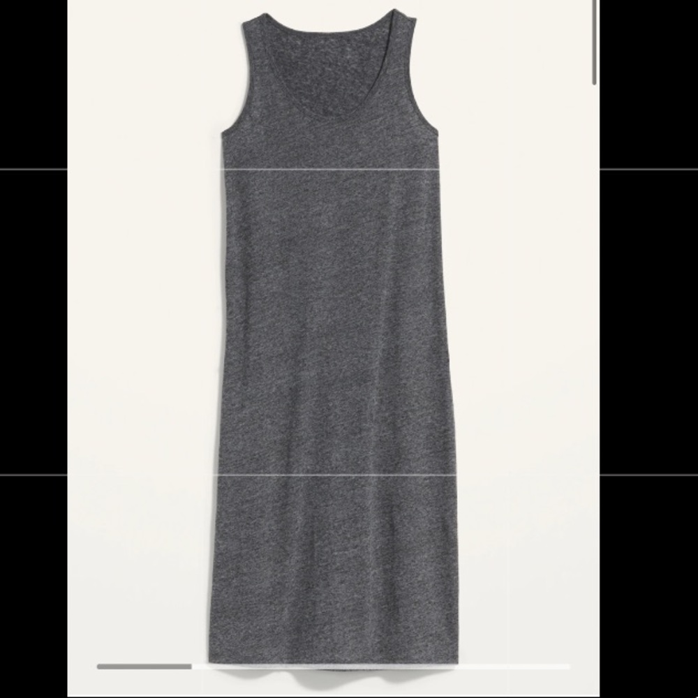 Sleeveless Rib-Knit Linen-Blend Midi Shift Dress